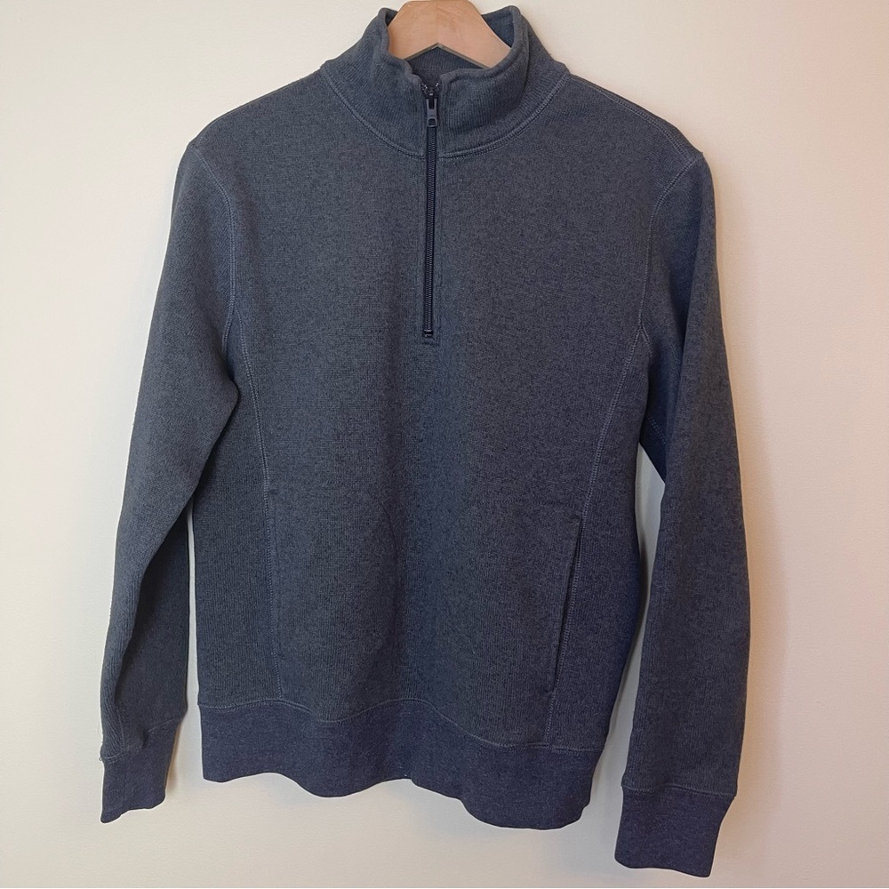 J Crew New York Men’s Gray Half- Zip Pullover Sweater Size Small